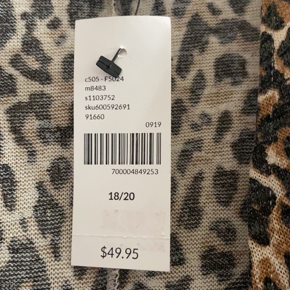 BNWT Lane Bryant Leopard Cardigan 18/20 - Picture 4 of 9